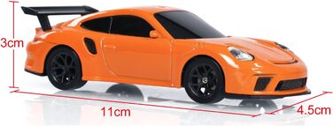 Радіокерований дрифт-кар 1/43, 4WD, з підсвіткою, готовий до гонок, помаранчевий