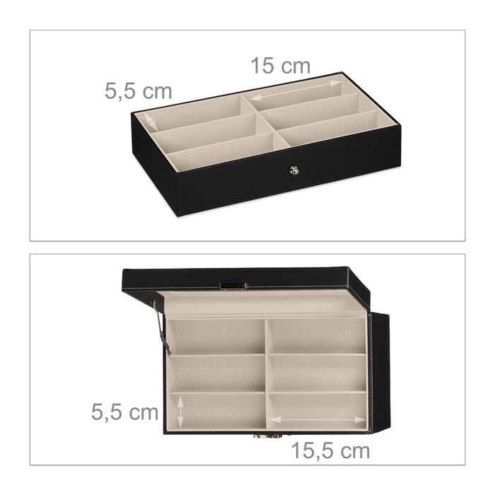 Стильна коробка для окулярів Relaxdays на 18 пар