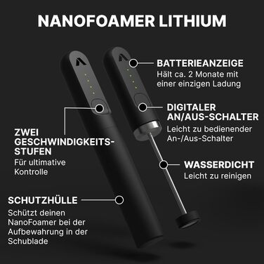 Мікропінний молочний піноутворювач Subminimal NanoFoamer Lithium - для капучино, лате, гарячого шоколаду