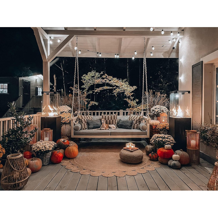 Газовий обігрівач Planika Faro – 8kW, чорний, для тераси та саду, з кришкою, 36 x 36 x 150 см (Газовий балон не входить у комплект)