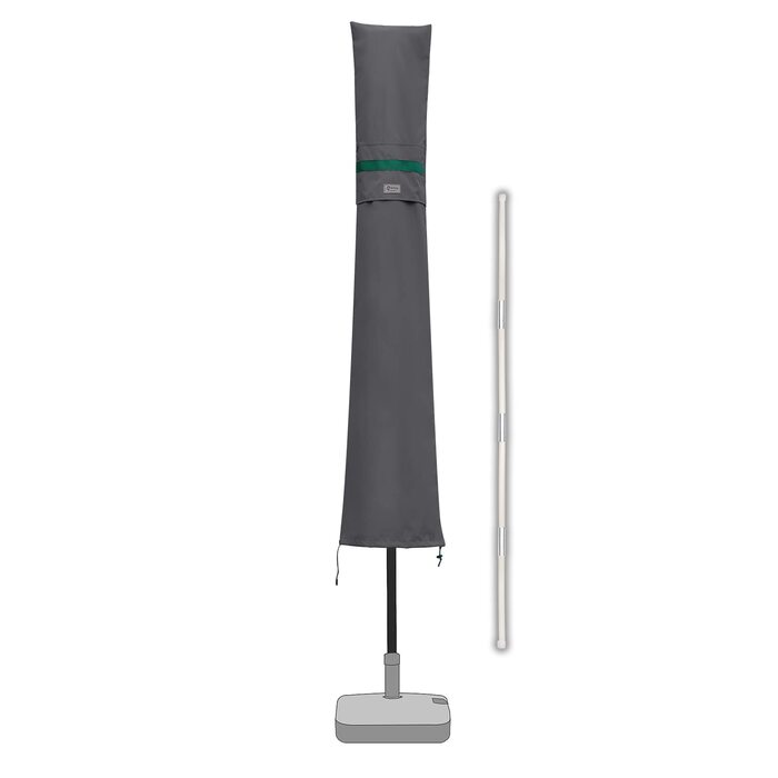 Чохол для садового парасоля Sekey: захисна накидка з отворами для вентиляції, 100% поліестер, водонепроникний, 190 x 30/50 см, темно-сірий