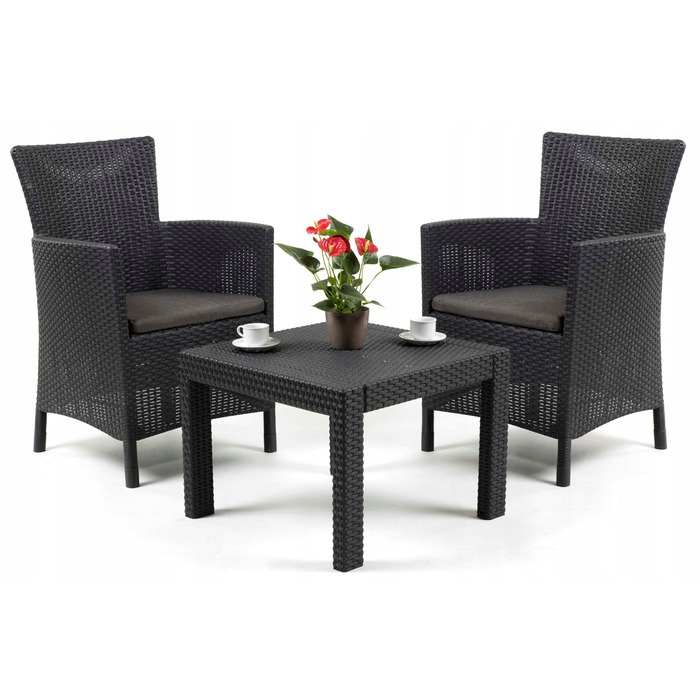 Комплект садових меблів Keter із пластику, сірий, 3 предмети