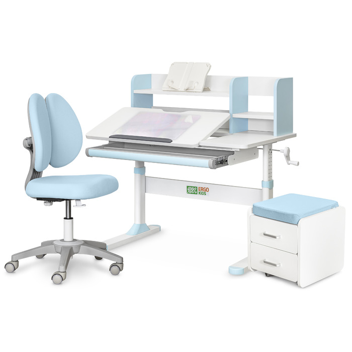 Комплект (L) Evo-Kids TH-330 Grey (парта + крісло + тумба) (арт. TH-330 + Y-412 Lite + BD C3_GREY)