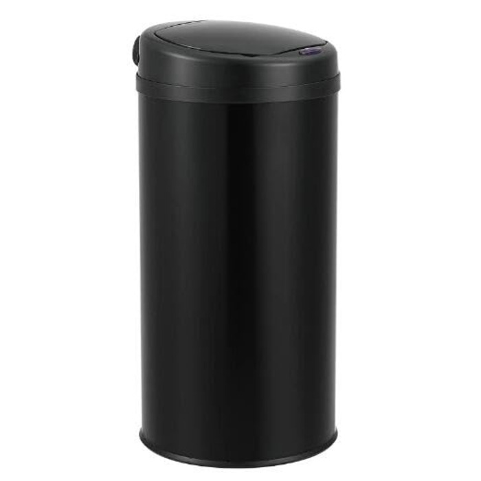 DIVID® Сміттєвий бак з сенсором для кухні 40 л, чорний | Електричний сміттєвий контейнер з датчиком руху, Klemmring, захист від протікання