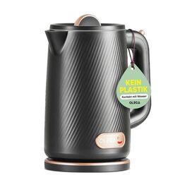 Електричний чайник OLEGA 1.8L, 1800W, нержавіюча сталь, автоматичне відключення, захист від сухого кип'яття