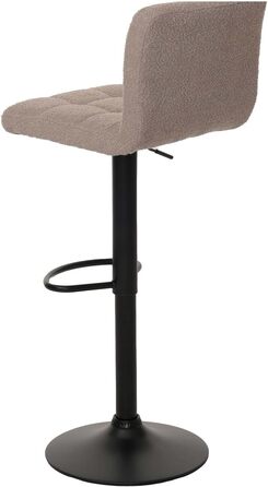 Барний стілець Mendler HWC-G87 (2 шт) - регульований, обертовий, Boucle, Taupe