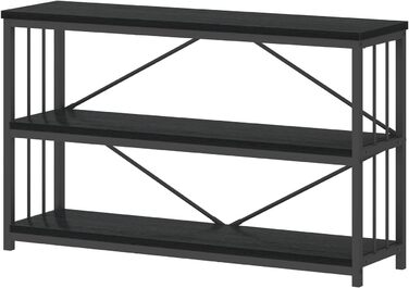 Стелаж IBF з 3 полицями, індустріальний стиль, 120x34x74 см, чорний