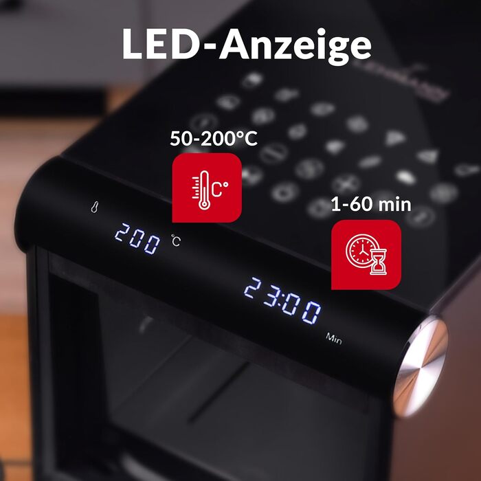 Фритюрниця повітряна LEHMANN XXL з 2 камерами, 11л, 13 програм, дисплей, антипригарне покриття, для великої сім'ї