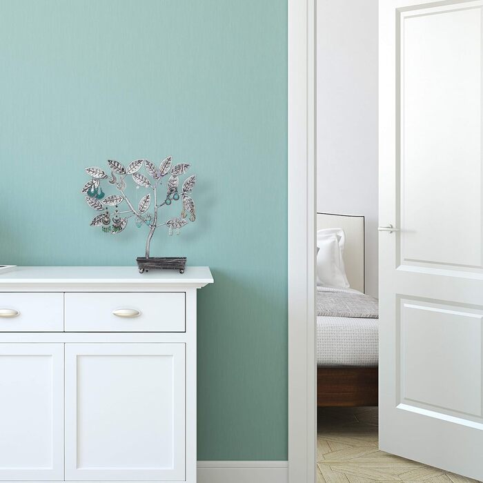 Органайзер для прикрас Relaxdays з підставкою для сережок (68 пар), чорний/срібло, 31x31x8,5 см