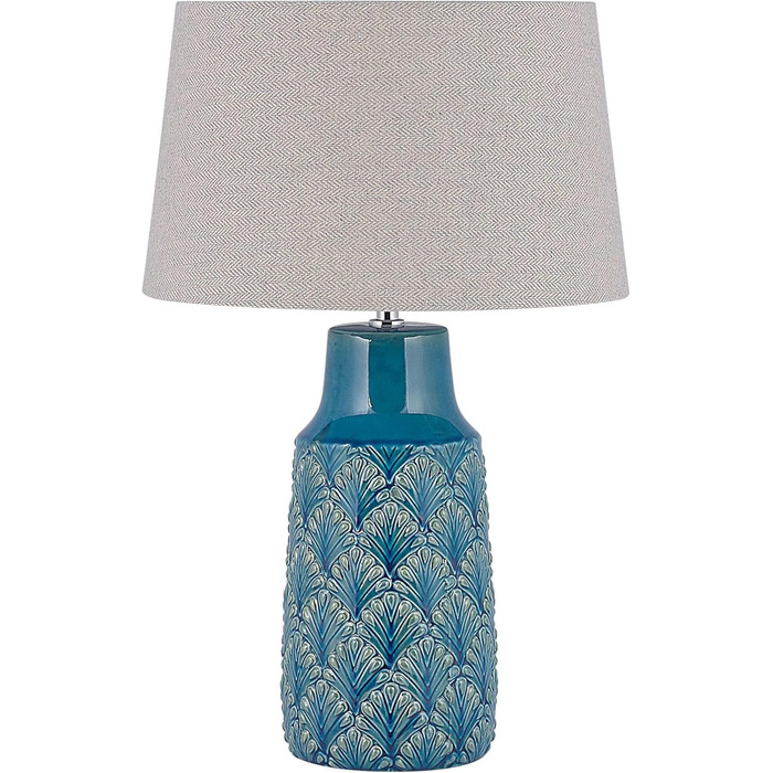 Декоративна настільна лампа Beliani Thaya, кераміка/поліестер, блакитна