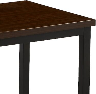 Офісний стіл SVITA Uni, дубовий вигляд, білі металеві ніжки, комп'ютерний стіл, письмовий стіл, робочий стіл, стіл для ПК (темно-коричневий)