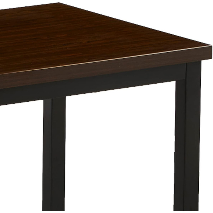 Офісний стіл SVITA Uni, дубовий вигляд, білі металеві ніжки, комп'ютерний стіл, письмовий стіл, робочий стіл, стіл для ПК (темно-коричневий)