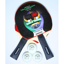 Точний удар просунутий набір ракеток для настільного тенісу ZOROOX-використовуйте будь-який бойовий потенціал (2 Весла 3 м'ячі для настільного тенісу Van Hoge kwaliteit / кейс Veiligheid)