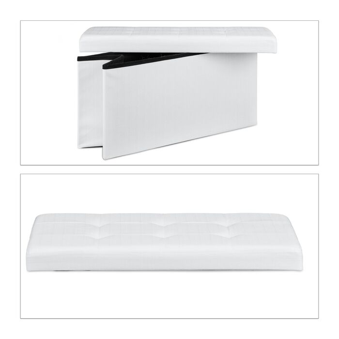 Relaxdays Складана лавка з льону