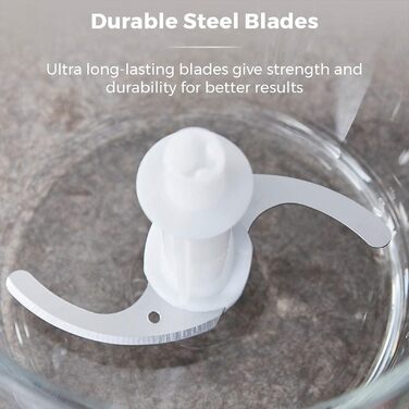 Подрібнювач для салатів Tower Cavaletto T12058MNB, 1 л, 350 Вт, Midnigth Blue & Roségold, для одноразового використання