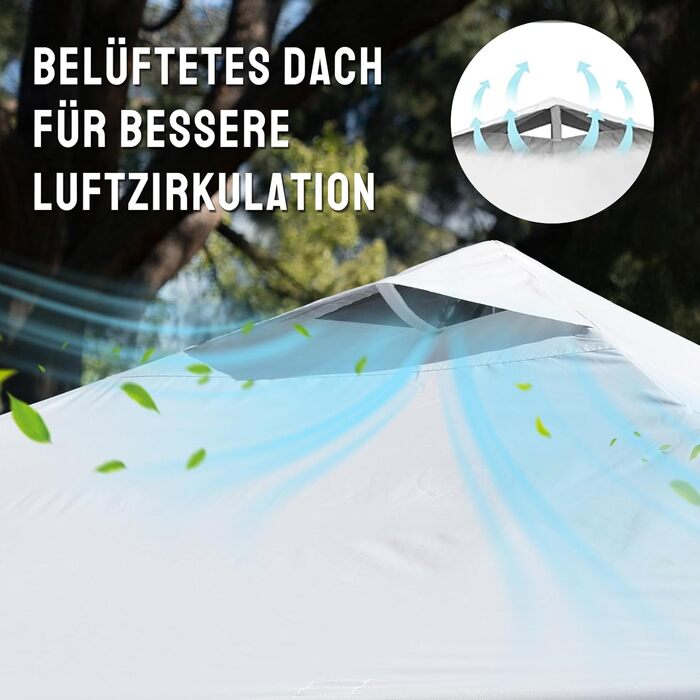 Павільйон CROWN SHADES 3x3: водовідштовхуючий, зимостійкий, з UV захистом 50+, для кемпінгу та відпочинку на природі. Регульована висота, з сумкою. Білий в клітинку