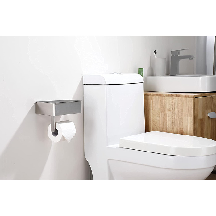 Тримач для туалетного паперу Day Moon Designs з ящиком для зберігання і кришкою для зберігання вологих серветок - для ванної та туалету-підвішується до ва