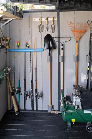 Садовий будинок Keter Artisan Gerätehaus 214x218x226 см, сірий (9x7) – вуличний, з підлогою, односхилий дах, подвійні двері та вікна, для зберігання речей на вулиці, 8,3 м³