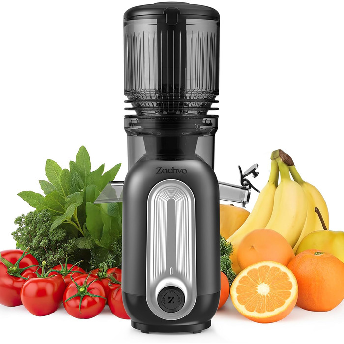 Шовковий відцентровий соковичавник для овочів та фруктів MP-802M XXL – Тест-переможець, 128 мм завантажувальний отвір, холодний віджим, 300W, висока вихідність соку, тихий та легкий у чищенні, для горіхового молока та фруктового морозива