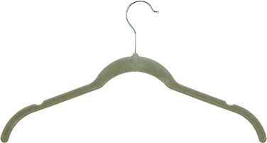 Базова вішалка Domopolis Для сорочки / сукні, з оксамитовим покриттям, (сіра, 100 шт., одномісна)