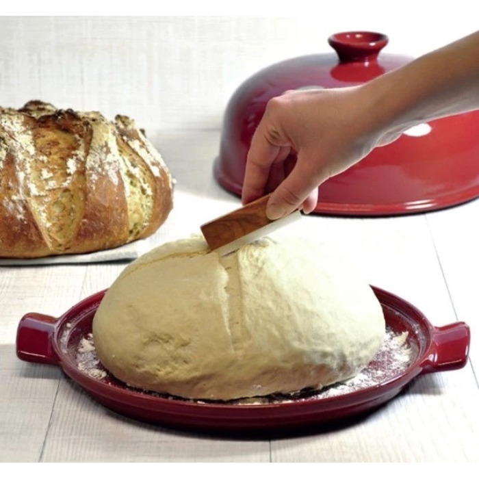 Форма з кришкою для випікання хліба Emile Henry 34x28.5x16.5 см, червоний (349108), Grand Cru