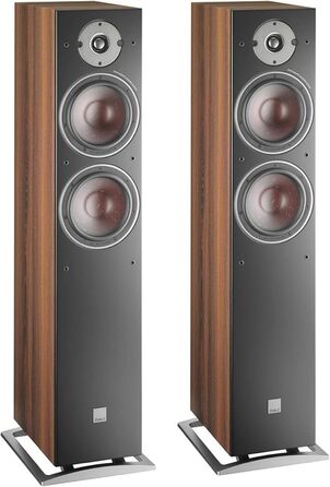 Пара підлогових колонок DALI Oberon 7 - HiFi акустика, вражаючі низькі частоти, чіткі високі частоти, темний горіх