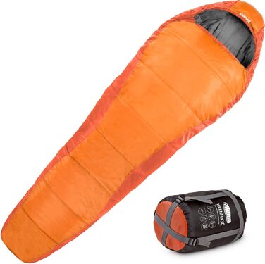 KeenFlex Спальний мішок 3-4 сезони, від +7,2°C до -23,4°C, 1500г/2150г, для літа й зими, машинне прання