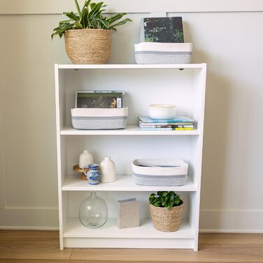 Кошики для полиці NaturalCozy прямокутні, 30 x 20,3 x 11,4 см, зелені, набір 3 шт.