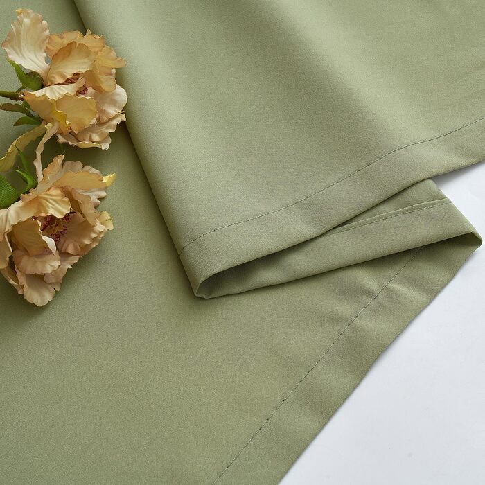 Комплект штор MIULEE Voile з 2 шт. , напівпрозорий, 140x260см, Bean Green