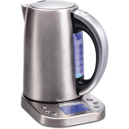 З нержавіючої сталі, електричний чайник із цифровим регулюванням температури, 1,7 літра, автоматичне вимкнення, 6 налаштувань температури на вибір (41028-CE) (версія для США)