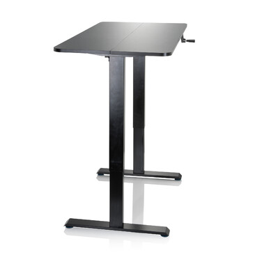 Робочий стіл STAND CR 120 x 60 з ручним регулюванням висоти, чорний колір, hjh OFFICE