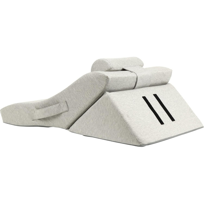 Подушка для спини Lesekissen з регульованою підголівником, з піною з пам'яті, знімний чохол, дихаюча та неслизька, ручка – трикутна для спини, шиї та ніг, 60 x 50 x 30 см