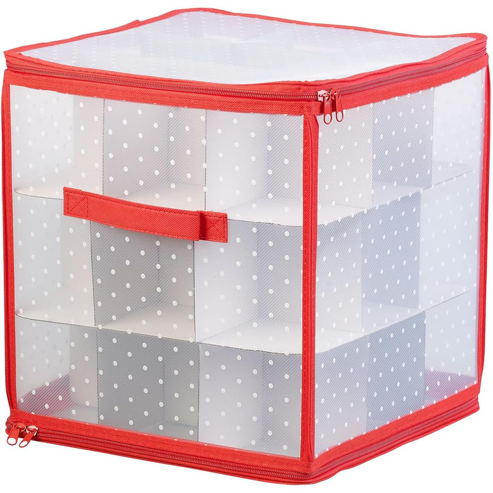 Коробка для прикрас на Новий рік Infactory: набір 3 шт. для зберігання 27 новорічних кулі до 10 см, з ручкою