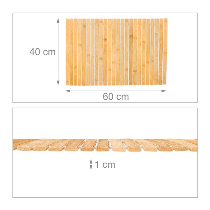 Бамбуковий килимок для ванної Relaxdays 60x40 см