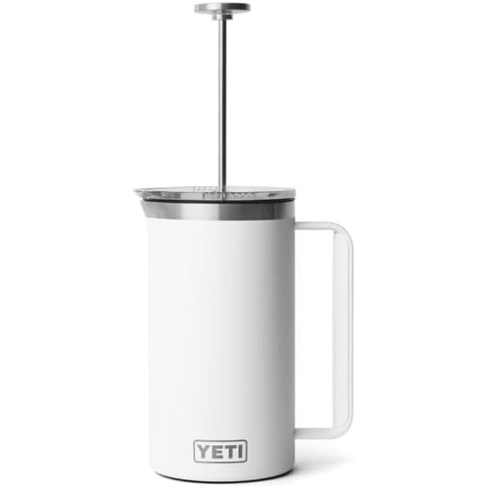 Термос YETI Rambler Stempelkanne, 1 літр, білий