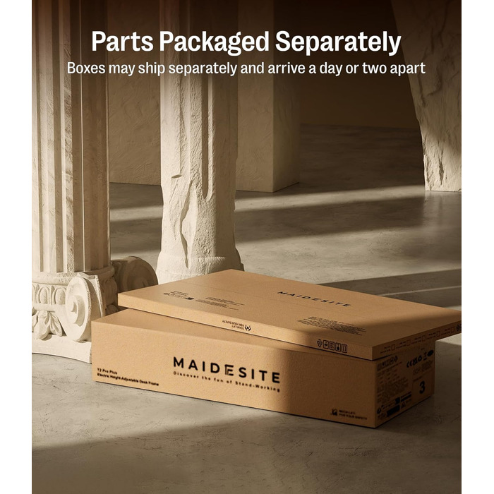 Регульований стіл MAIDeSITe S2 Pro 160x80 см: електричний, з захистом від зіткнень, чорний