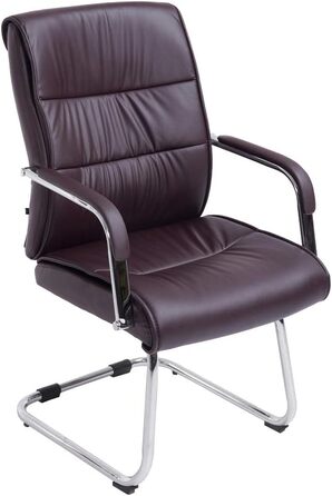 Стілець конференційний Sievert з м'якою оббивкою та штучною шкірою, коричневий