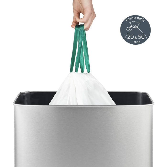 Сенсорний сміттєвий бак Les Collectionneurs №1012, 69л, 3 відсіки (47+11+11л), автоматичне відкривання, інфрачервоний датчик, тихе закривання, дизайн (срібло)