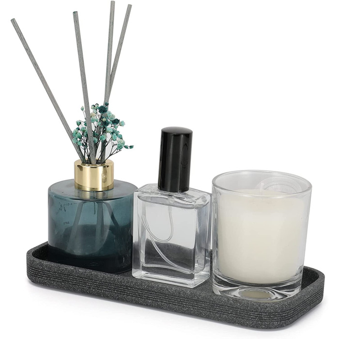 Сірий набір аксесуарів для ванної ZCCZ, 6 предметів: органайзер, тримач для зубних щіток, дозатор для рідкого мила, підставка, 2 контейнери для ватних паличок, сучасний дизайн