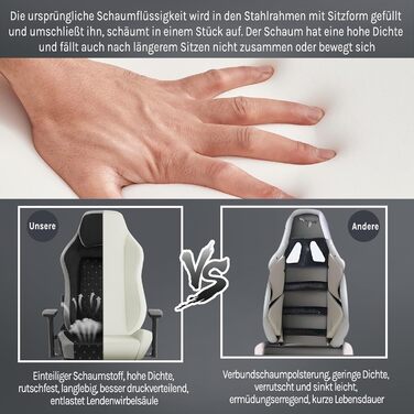 Ігровий крісло WOLTU, офісне крісло ергономічне, з інтегрованим м'яким наповнювачем, адаптивною підтримкою попереку, підніжкою, підлокітниками, оксамитовим покриттям, металевим каркасом, чорний + сірий, GS05szg Чорний+сірий Оксамит