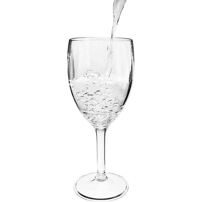 Набір посуду для кемпінгу на 4 особи, блакитно-білий, з меламіну, 16 предметів + акрилові келихи 290 мл