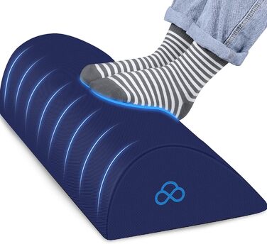 Підставка під ноги StepLively для офісу, авто та ігровий стілець - ергономічна, проти втоми, синя, 50 см