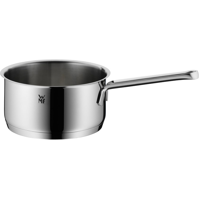 Набір каструль WMF Aparto з нержавіючої сталі Cromargan, 5 предметів, з кришками з термостійкого скла, для індукційних плит, без антипригарного покриття, придатний для миття в посудомийній машині