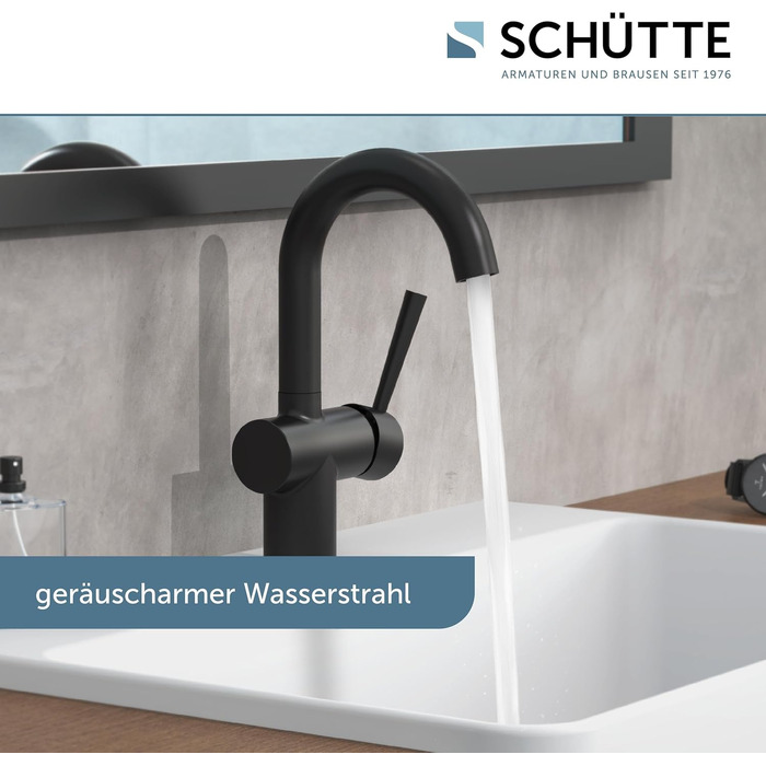 Змішувач для ванної SCHÜTTE 79710 LONDON з висувною лійкою, для миття волосся, однорідний, з комплектом для зливу, хром (чорний)