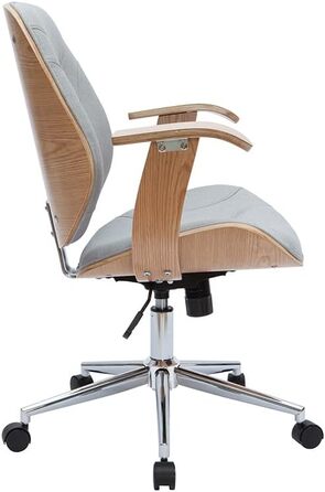 Офісне крісло Miliboo Yorke з світло-сірого матеріалу