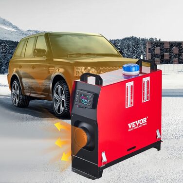 Дизельний обігрівач VEVOR 12V, 8kW для авто, RV, човнів, автобусів та вантажівок (червоний)