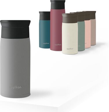 Термокружка EPPICAN EppiToGo з нержавіючої сталі, 500 мл, Travel Mug, для подорожей та авто, витоки неможливі, гігієнічне відкриття 360° (Executive Grey)