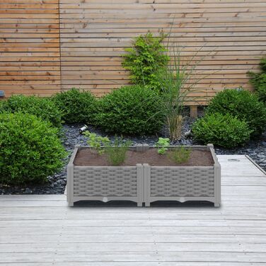 Горщик для рослин Relaxdays з імітацією ротангу