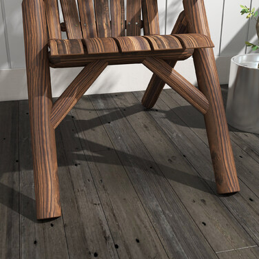 Садовий стілець для відпочинку на відкритому повітрі, висока спинка, витримує до 113 кг, стійкий до погодних умов, обпалений