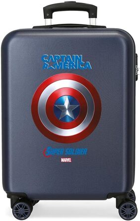 Валіза Avengers Sky Avengers Чорний 38x55x20 cms Hard Shell ABS Кодовий замок 34 л 2,6 кг 4 подвійні колеса ручна поклажа (Capitan America, каюта)